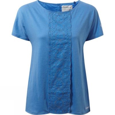 Top Craghoppers Connie Manga Corta Mujer - Azules - Chile HGZ924056